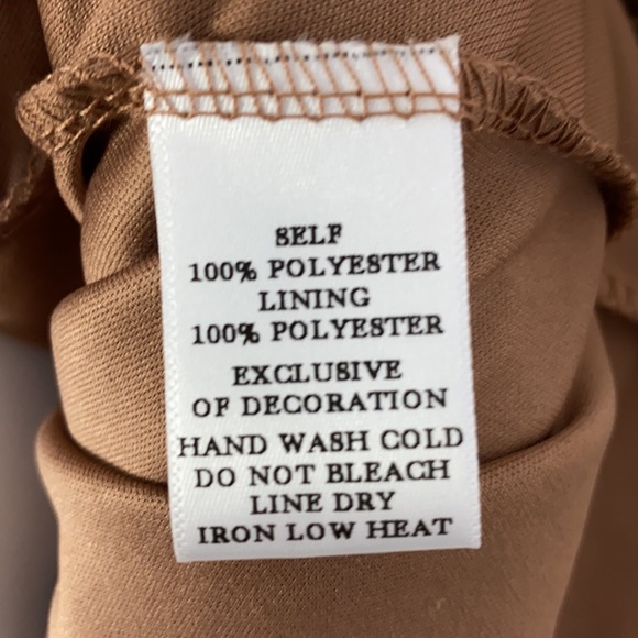 Rosevelvet Brown Cutout Lace-up Backless Dress - Picture 5 of 5